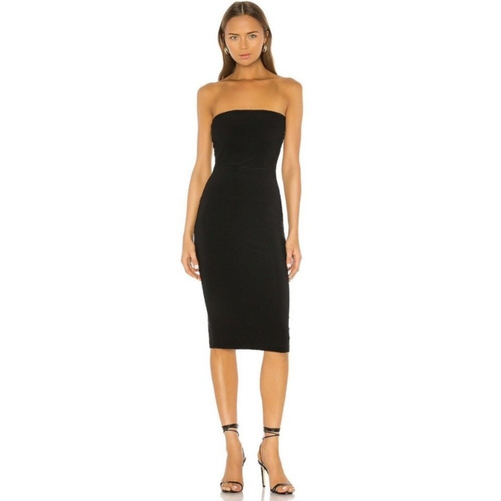 Norma Kamali Strapless Dress To Knee Black